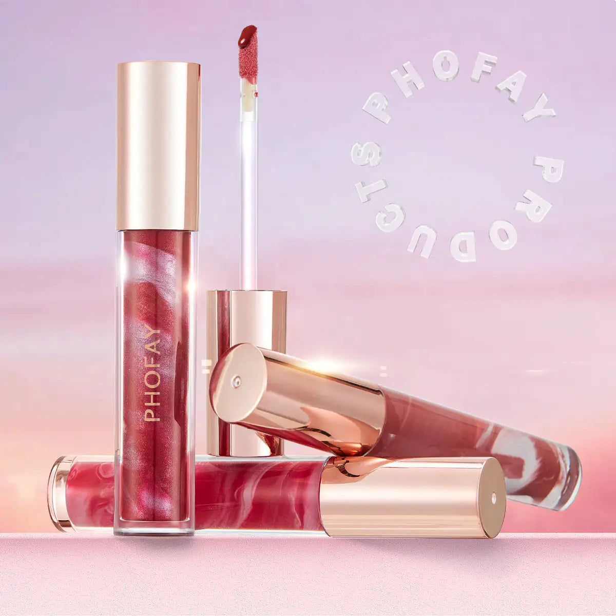 PHOFAY Rose Blooming Hydrating Lip Gloss - 3.8 ML