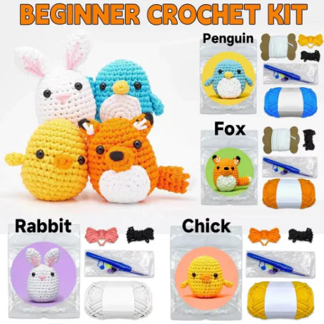 Easy Starter Crochet Kit with Video Tutorials for Beginners