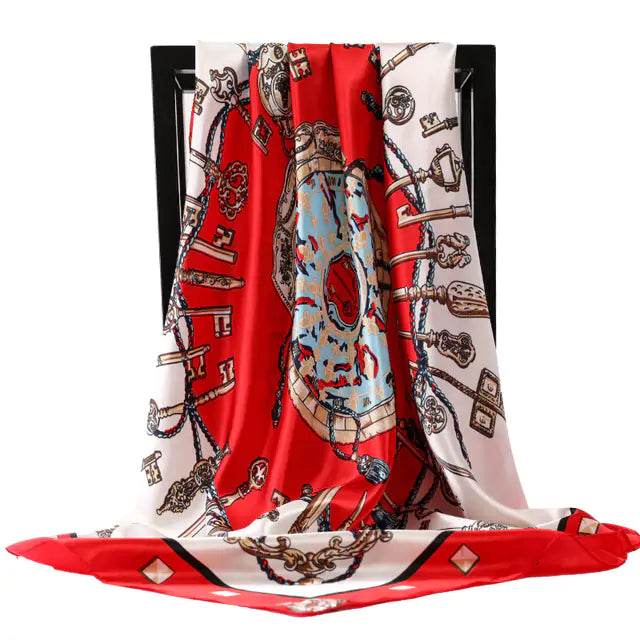 Elegant Women's Silk Scarf - Luxurious & Versatile