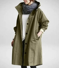 Korean Loose Fit Solid Color British Trench Coat
