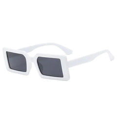Retro Chic Rectangle Sunglasses UV400 Protection