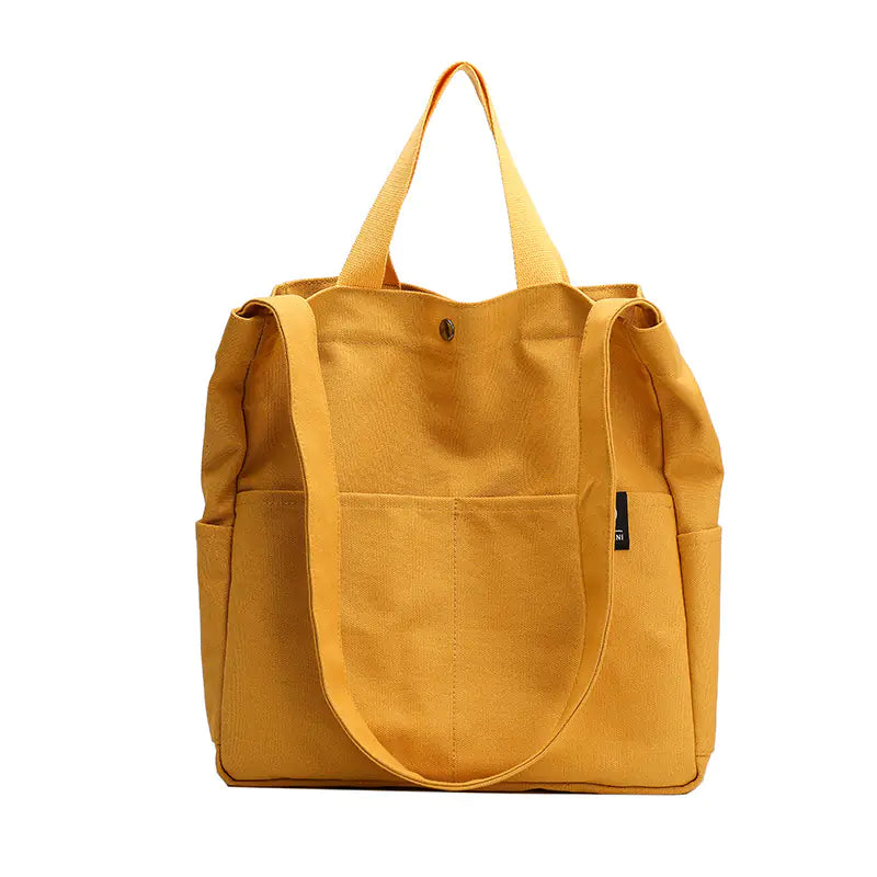 Diagonal Canvas Shoulder Bag for Students