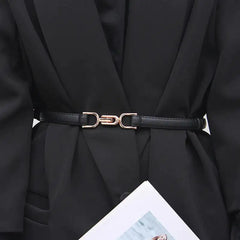 Elegant Adjustable Leather Dress Belt