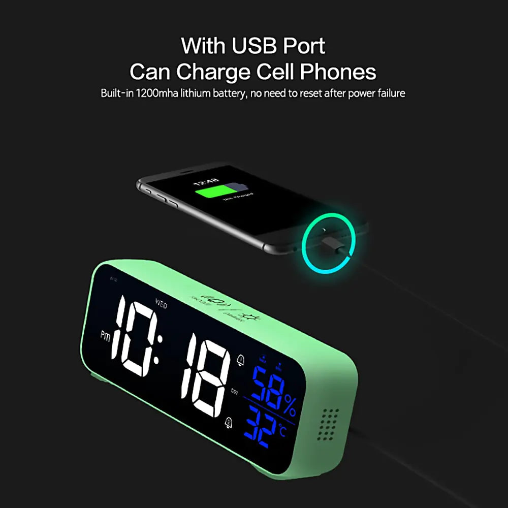Smart Voice Command Alarm Clock - Effortless Control