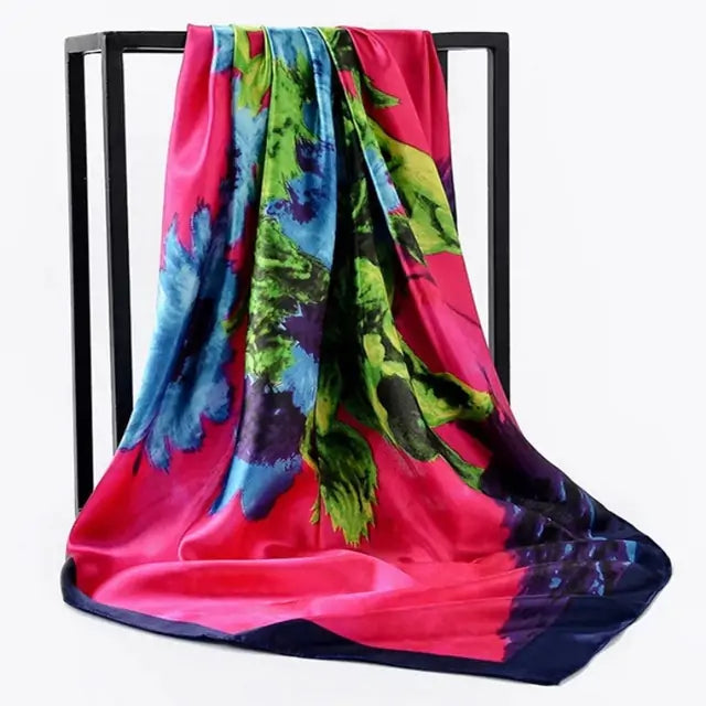 Elegant Women's Silk Scarf - Luxurious & Versatile