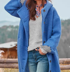 Elegant Women's Tweed Trench Coat – Chic Winter Wear