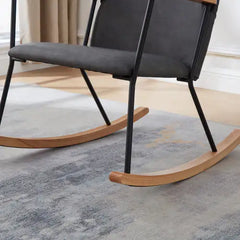 Comfort Black Rocking Chair for Nursery & Living Room