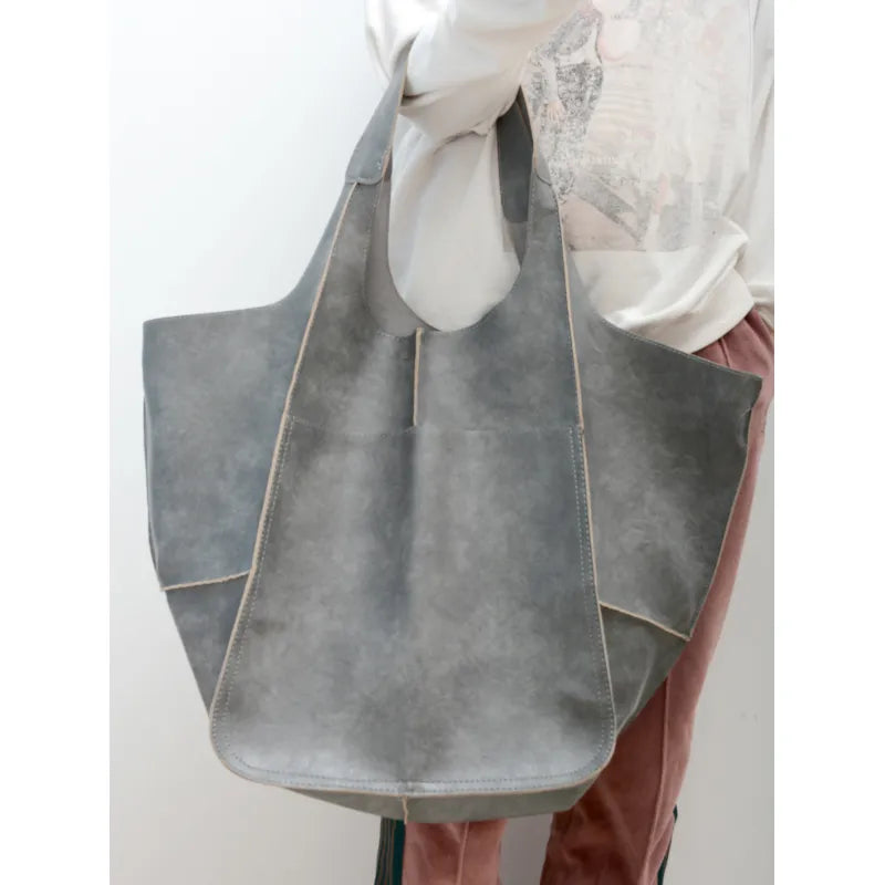 Elegant PU Leather Tote Bag - Large Capacity & Multi-Style