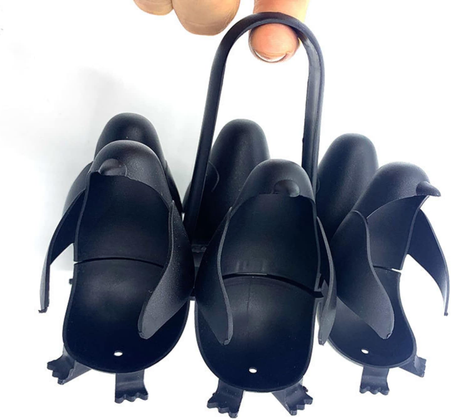 Penguin-Design Egg Cooker & Storage Rack - Holds 6 Eggs