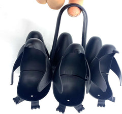 Penguin-Design Egg Cooker & Storage Rack - Holds 6 Eggs