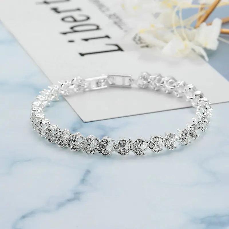 Luxury Roman Crystal Bracelet - Elegant and Timeless