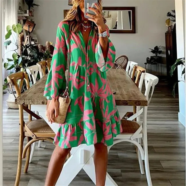 Boho Vacation Shirt Dress - Summer & Travel Ready