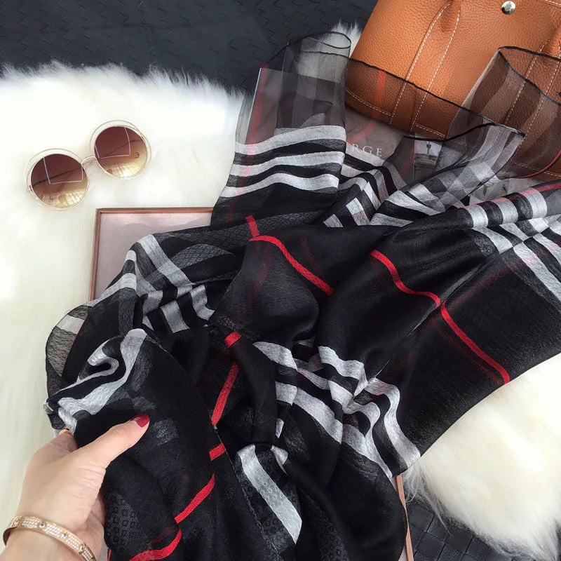 Elegant Luxury Silk Shawl Scarf: A Touch of Sophistication