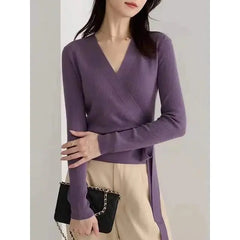 Elegant V-Neck Long-Sleeved Lace Cardigan for Women