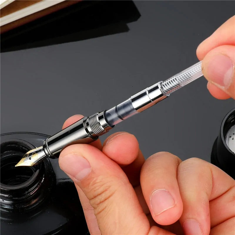 Elegant Silver-Plated Fountain Pen | 0.5mm Fine Nib
