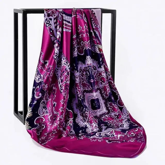 Elegant Women's Silk Scarf - Luxurious & Versatile