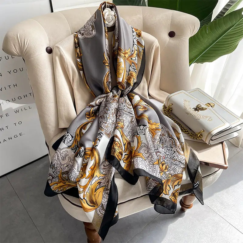 Elegant Luxury Silk Scarf - Versatile & Sophisticated