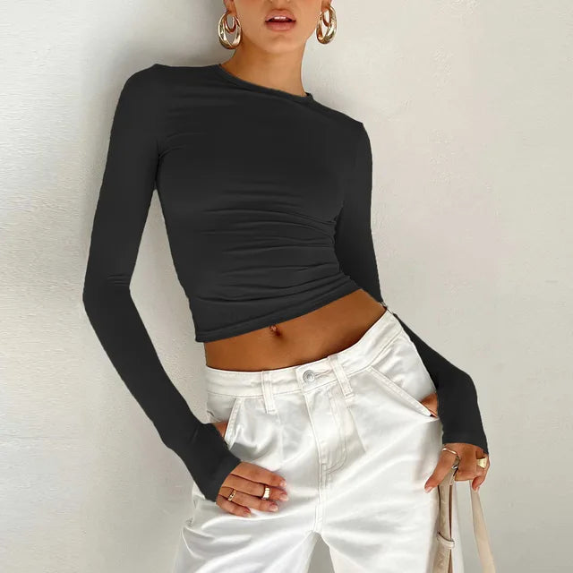 Chic Women's Long Sleeve Slim Fit T-Shirt
