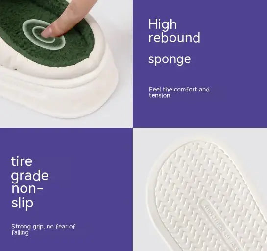 Luxurious Cotton Plush Indoor/Outdoor Slippers