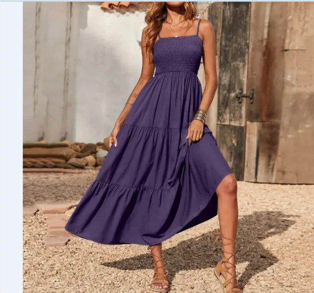 Elegant Multi-Layer Chiffon Swing Dress - Various Colors