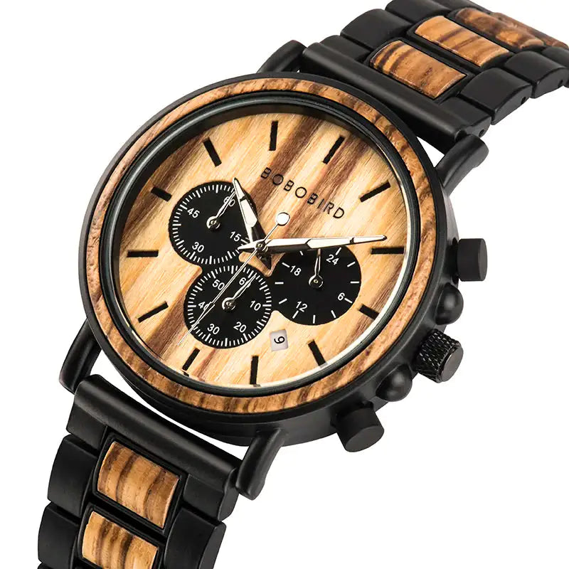 BOBO BIRD Men's Wooden Chronograph Watch - Luxury & Style